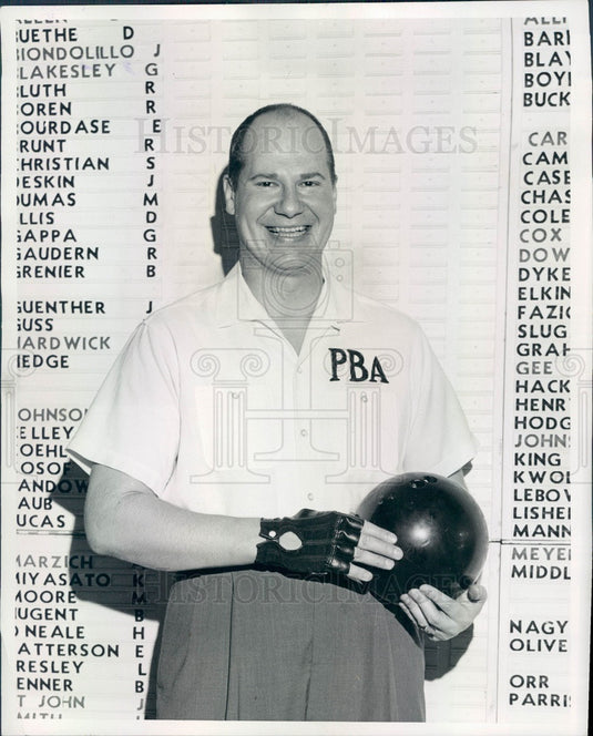 1968 Pro Bowler Billy Welu, Member of Lincoln Mercury Sports Panel Press Photo - Historic Images