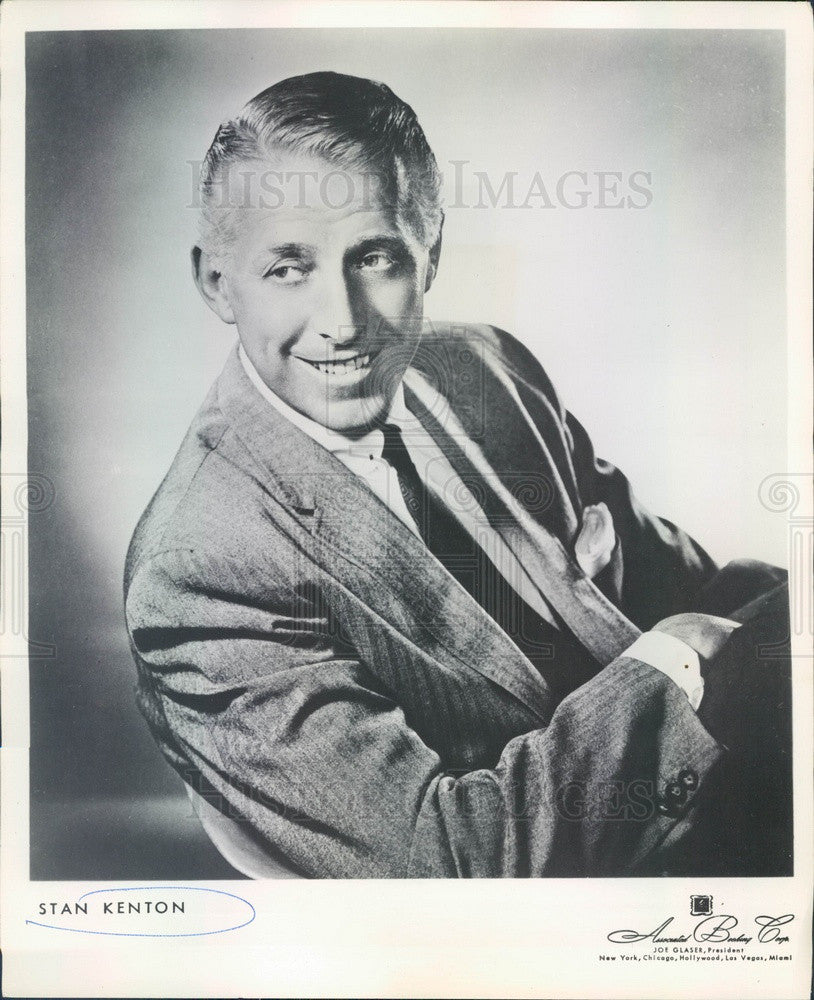 1961 Jazz Musician/Bandleader Stan Kenton Press Photo - Historic Images