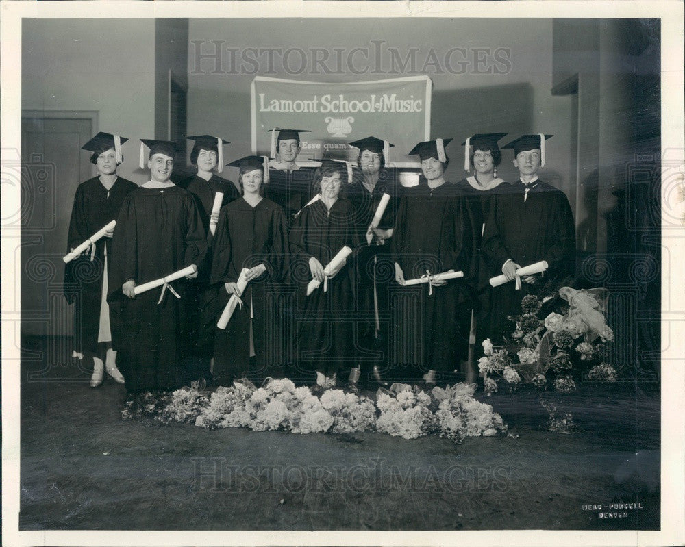 1929 Denver, Colorado Lamont School of Music Graduates Press Photo - Historic Images