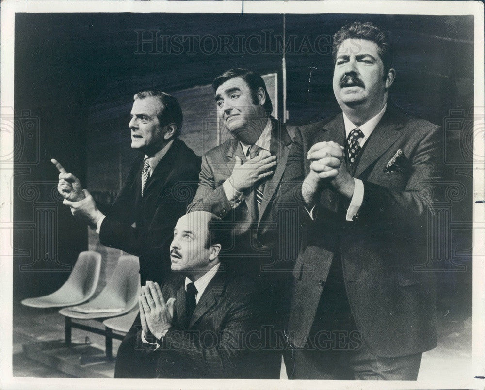 1970 Actors Larry Douglas, Barney Martin, David Sabin, Tom Batten Press Photo - Historic Images