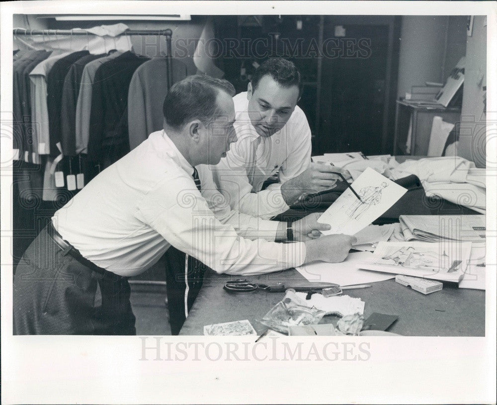 1959 Men&#39;s Fashion Designer Allan Mauck &amp; Manufacturer Henry Gilbert Press Photo - Historic Images
