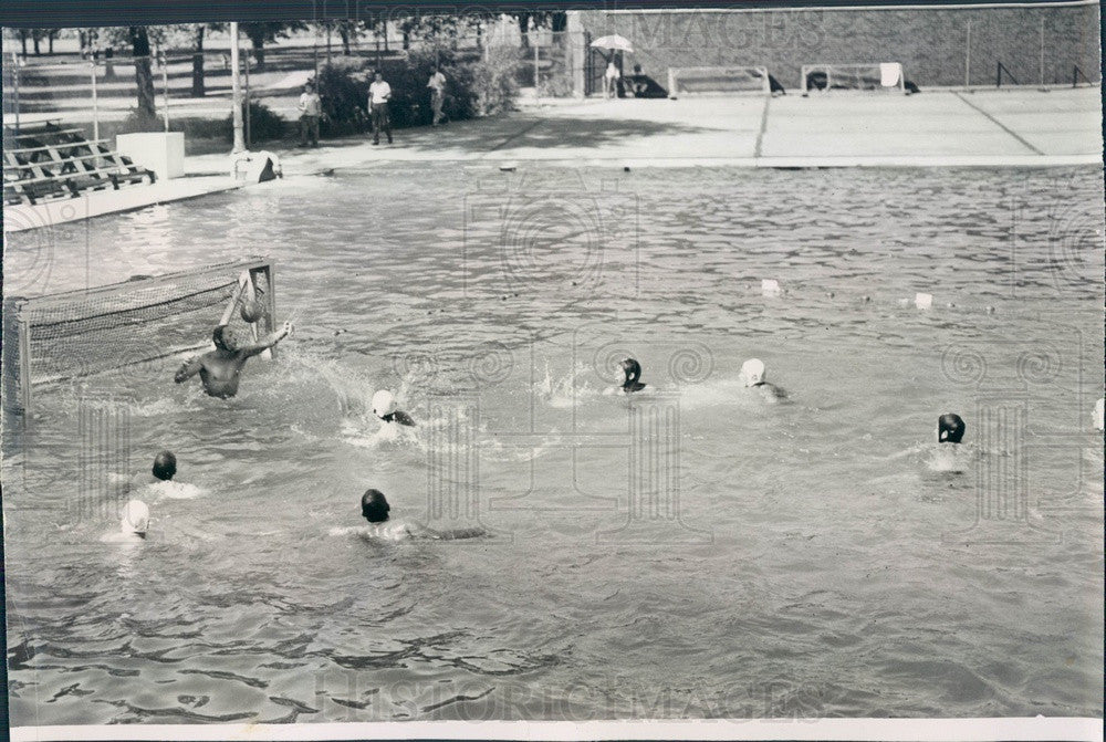 1951 Chicago, IL Water Polo, Natl AAU Outdoor Sr Men&#39;s Championships Press Photo - Historic Images
