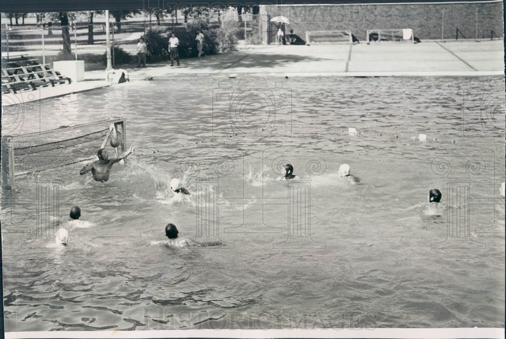 1951 Chicago, IL Water Polo, Natl AAU Outdoor Sr Men's Championships Press Photo - Historic Images