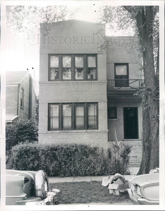 1960 Evanston, Illinois House Raided for Gambling on Hartrey Press Photo - Historic Images