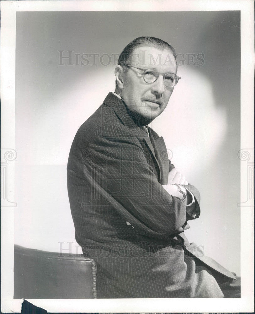 1947 Broadway American Producer/Playwright/Actor Howard Lindsay Press Photo - Historic Images