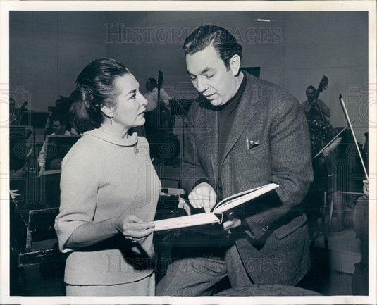 1968 American Classical Soprano Phyllis Curtin w/ Harold Farberman Press Photo - Historic Images