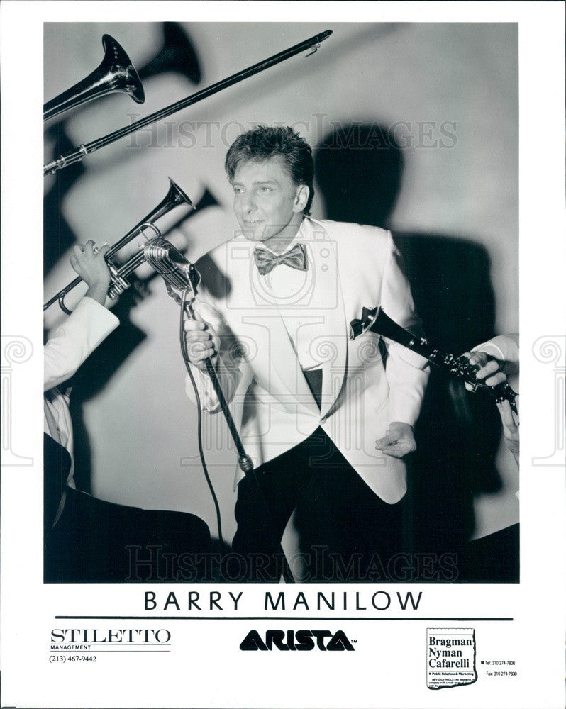 1995 American Singer/Song-Writer/Producer Barry Manilow Press Photo - Historic Images