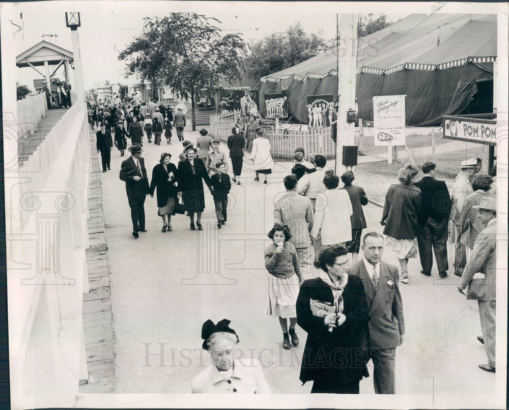 1950 Illinois Chicago Fair of 1950 Main Drag Press Photo - Historic Images