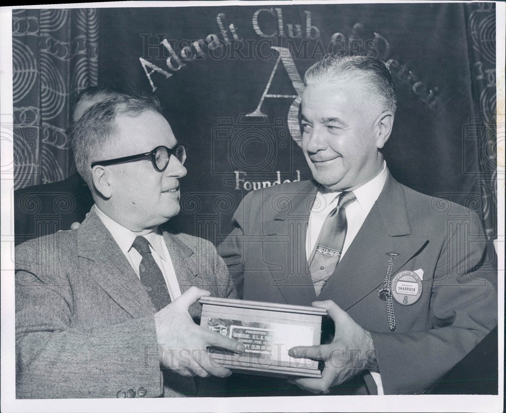 1957 Detroit, Michigan Adcraft Club President Norman Sharrock Press Photo - Historic Images