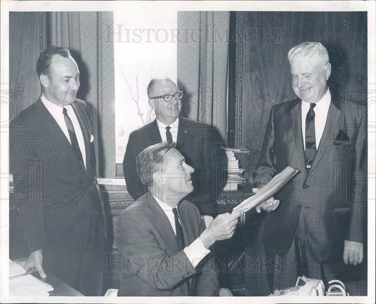 1966 Colorado Governor Love & Cancer Society Officials Press Photo - Historic Images