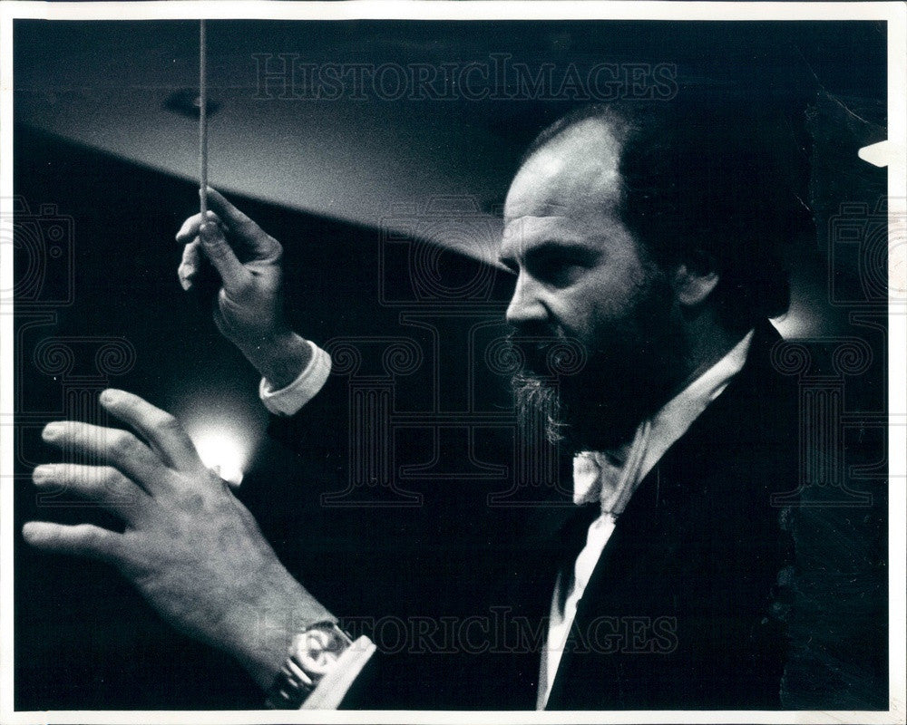 1977 Boulder, CO Philharmonic Orchestra Conductor Oswald Lehnert Press Photo - Historic Images