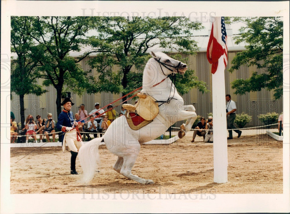 1993 Lipizzan Stallion &amp; Performance Director Alf Athenstaedt Press Photo - Historic Images