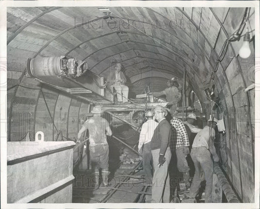 1960 Chicago, Illinois Sewer Construction South Route Press Photo - Historic Images