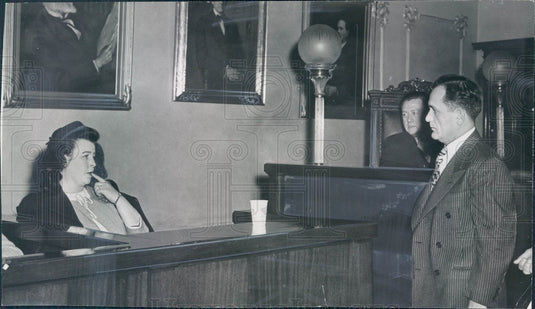 1945 Detroit, MI Gangster Peter Mahoney, Judge William Bibbings Press Photo - Historic Images