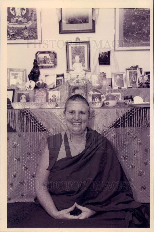 1994 Chicago, Illinois Buddhist Nun Tupetan Wongmo Press Photo - Historic Images