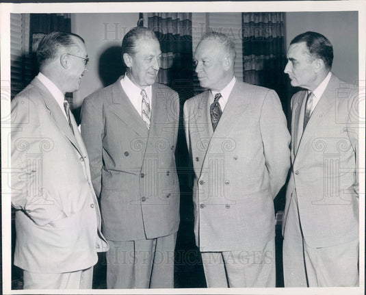 1952 Illinois Congressman Leslie Arends, KS Rep Clifford Hope Press Photo - Historic Images