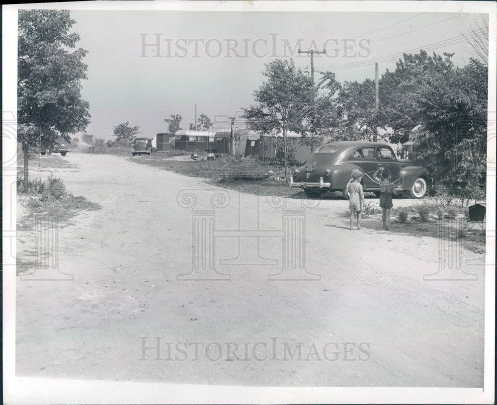 1942 Detroit, Michigan Hollywood Park Hazel Park Mobile Homes Press Photo - Historic Images