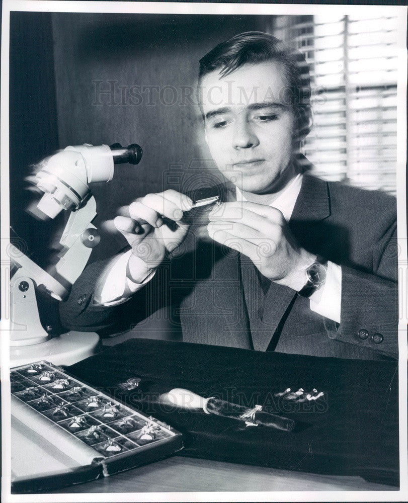 1962 Detroit, Michigan Diamond Merchant Charles Reaver Press Photo - Historic Images