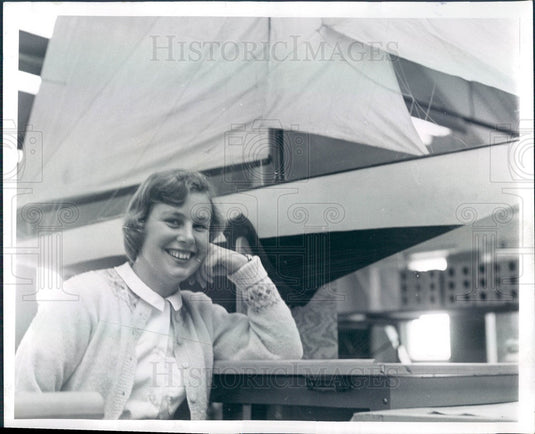 1961 Women's National Sailing Champion Timothea Schneider Press Photo - Historic Images
