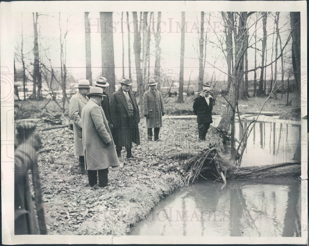 1928 Flint, Michigan Scene of Dorothy Schneider Slaying Press Photo - Historic Images