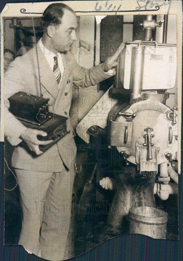 1927 Radio Wizard Maurice Francill, Remote Control Pioneer Press Photo - Historic Images