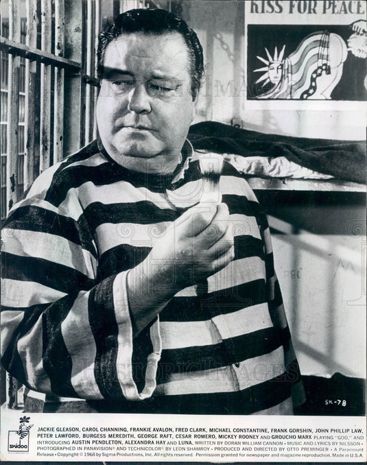 1969 Hollywood American Comedian/Actor/Movie Star Jackie Gleason Press Photo - Historic Images
