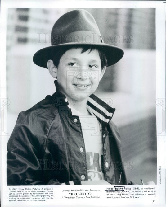 1987 Hollywood Actor & Movie Star Ricky Busker Press Photo - Historic Images