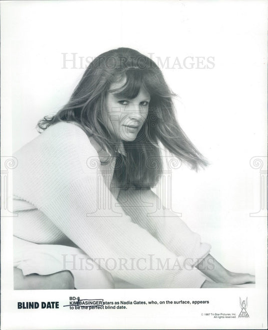1987 Hollywood American Actor/Singer/Model Kim Basinger Press Photo - Historic Images