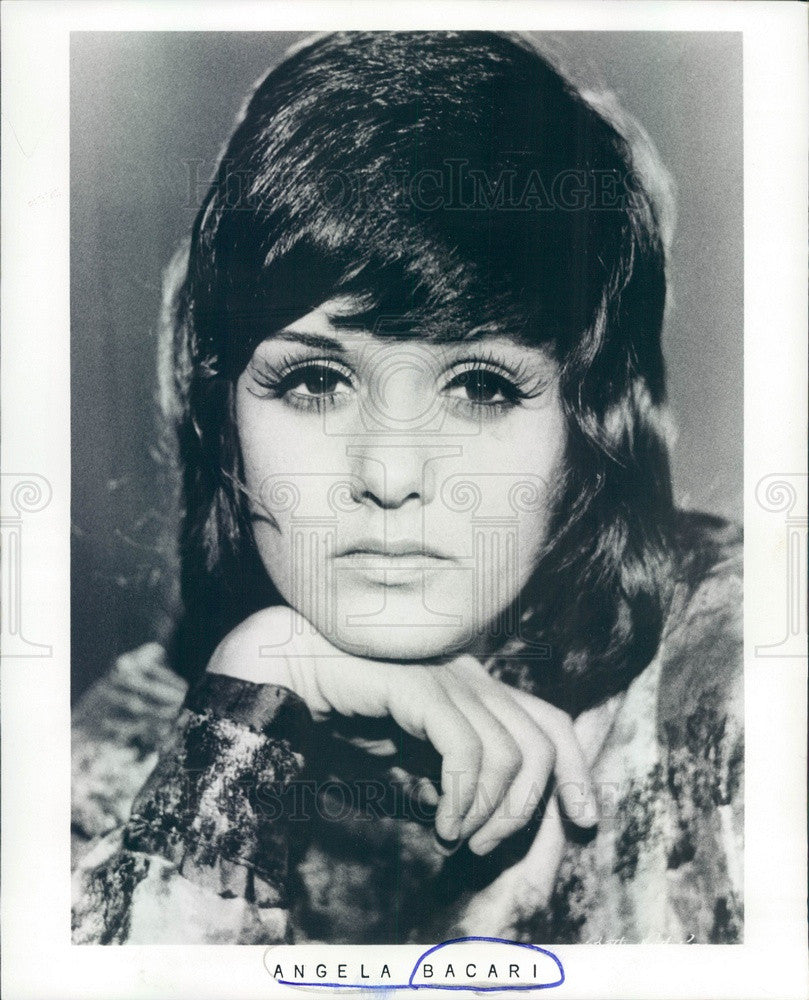 1971 Singer Angela Bacari Press Photo - Historic Images