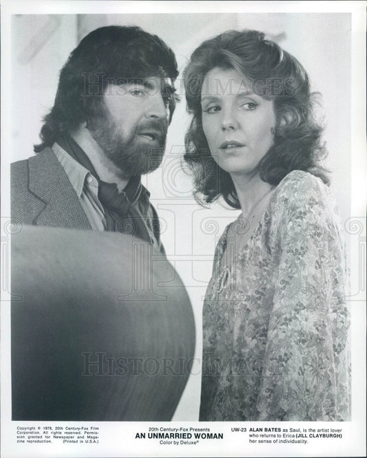 1978 Hollywood Actors & Movie Stars Alan Bates & Jill Clayburgh Press Photo - Historic Images