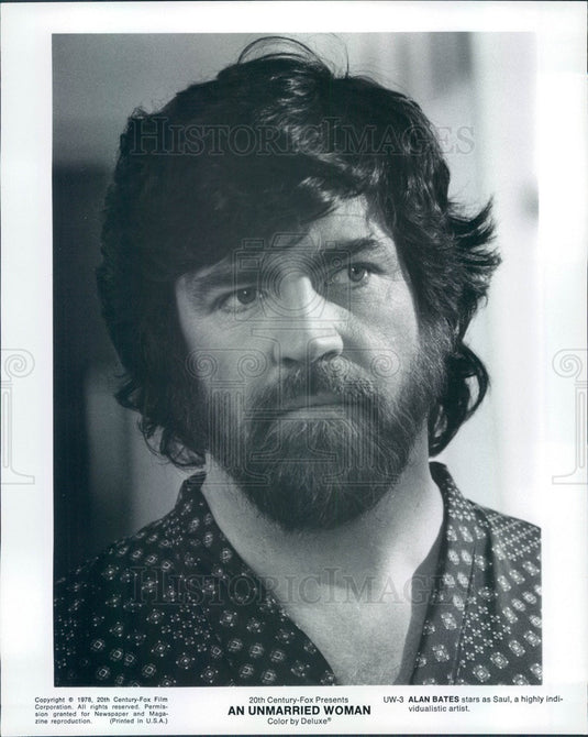 1978 Hollywood Actor & Movie Star Alan Bates in An Unmarried Woman Press Photo - Historic Images