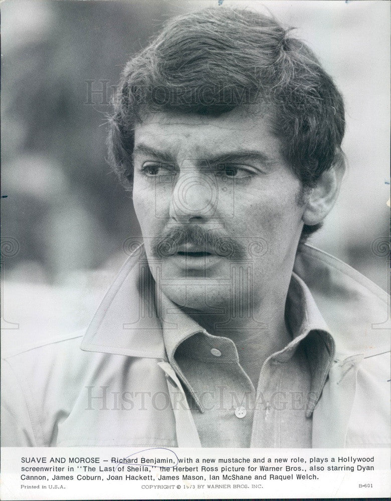 1973 Hollywood American Actor &amp; Movie Star Richard Benjamin Press Photo - Historic Images
