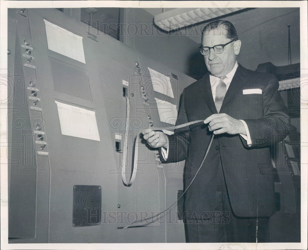 1958 Chicago IL Sears Roebuck Communications Center Telegraph System Press Photo - Historic Images