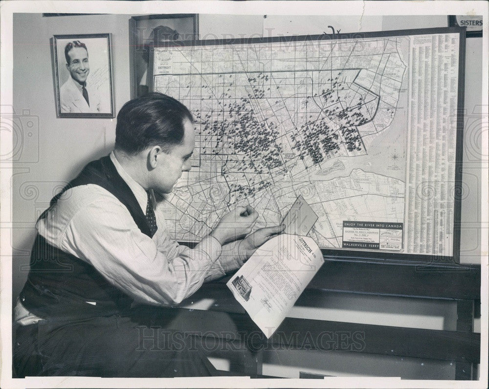 1936 Detroit, Michigan Radio Engineer WA Jacoby Press Photo - Historic Images