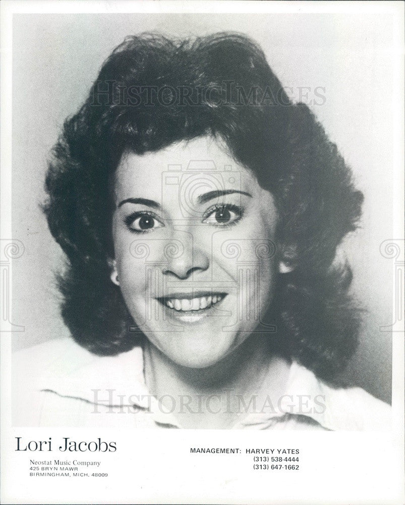 1979 Singer Lori Jacobs Press Photo - Historic Images
