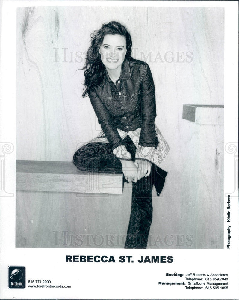 Undated Singer Rebeccah St. James Press Photo - Historic Images