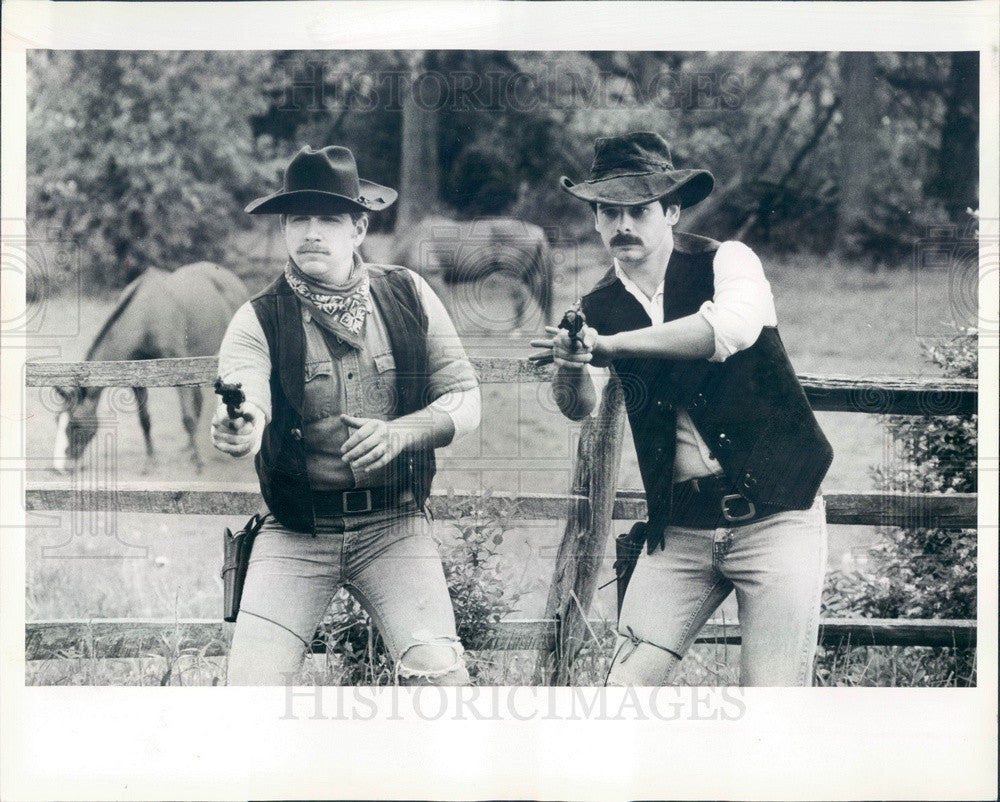 1983 Westmont, Illinois Nealy Horse Farm Staged Shootout Press Photo - Historic Images