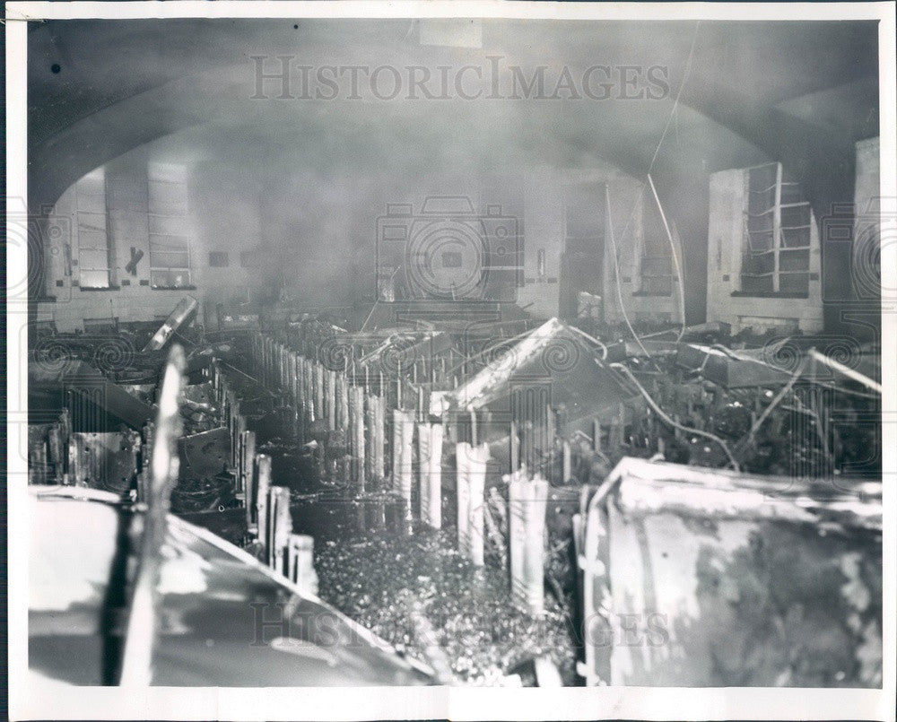 1961 Chicago, Illinois Agudath Achim Synagog Fire Damage Press Photo - Historic Images