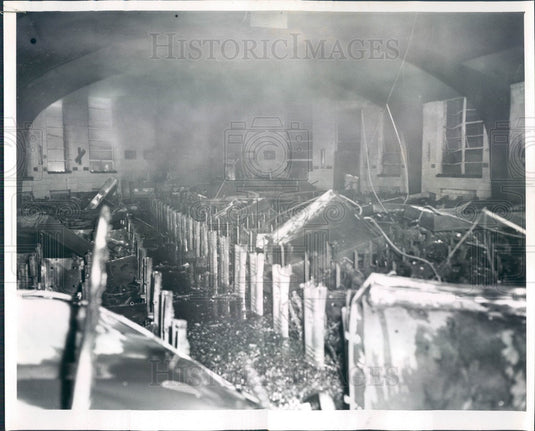 1961 Chicago, Illinois Agudath Achim Synagog Fire Damage Press Photo - Historic Images