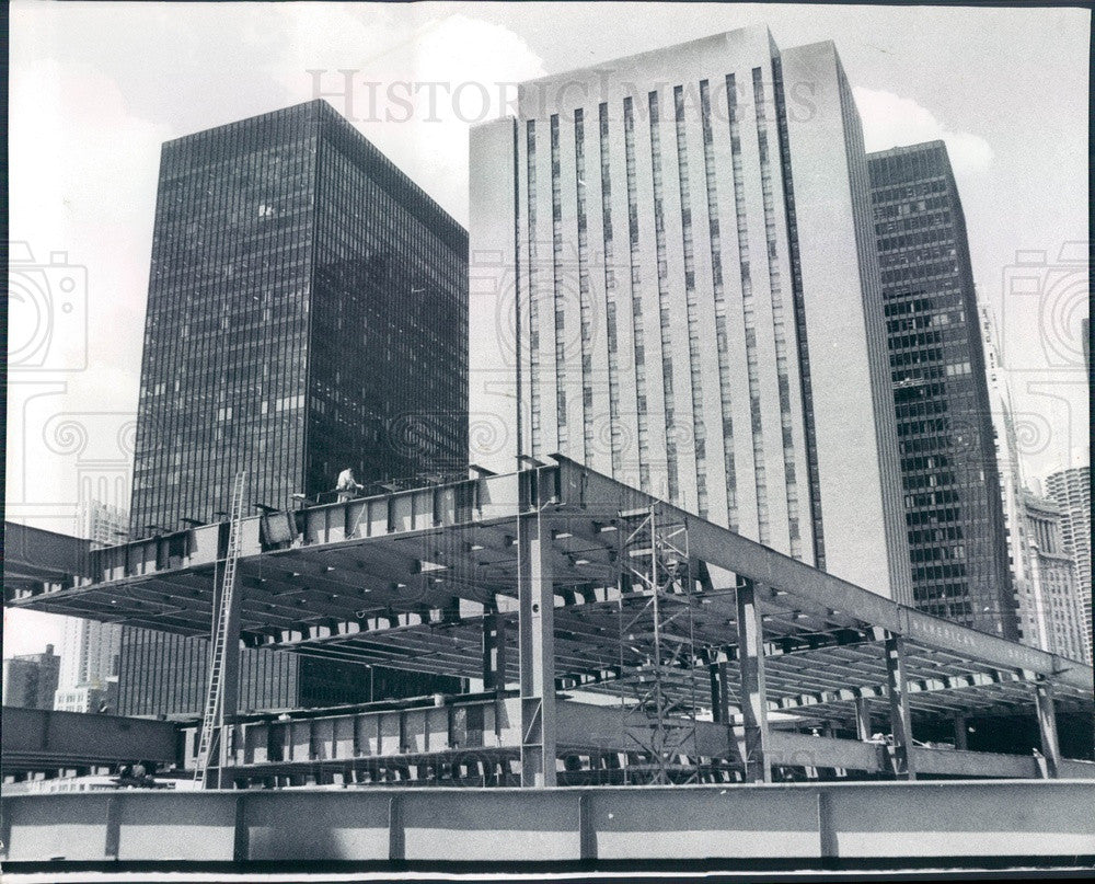 1974 Chicago, Illinois Wacker Drive Extension Framework Press Photo - Historic Images