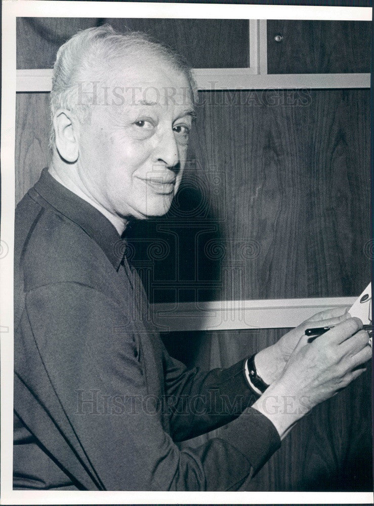 1966 Denver Symphony Orchestra Conductor Vladimir Golschmann Press Photo - Historic Images