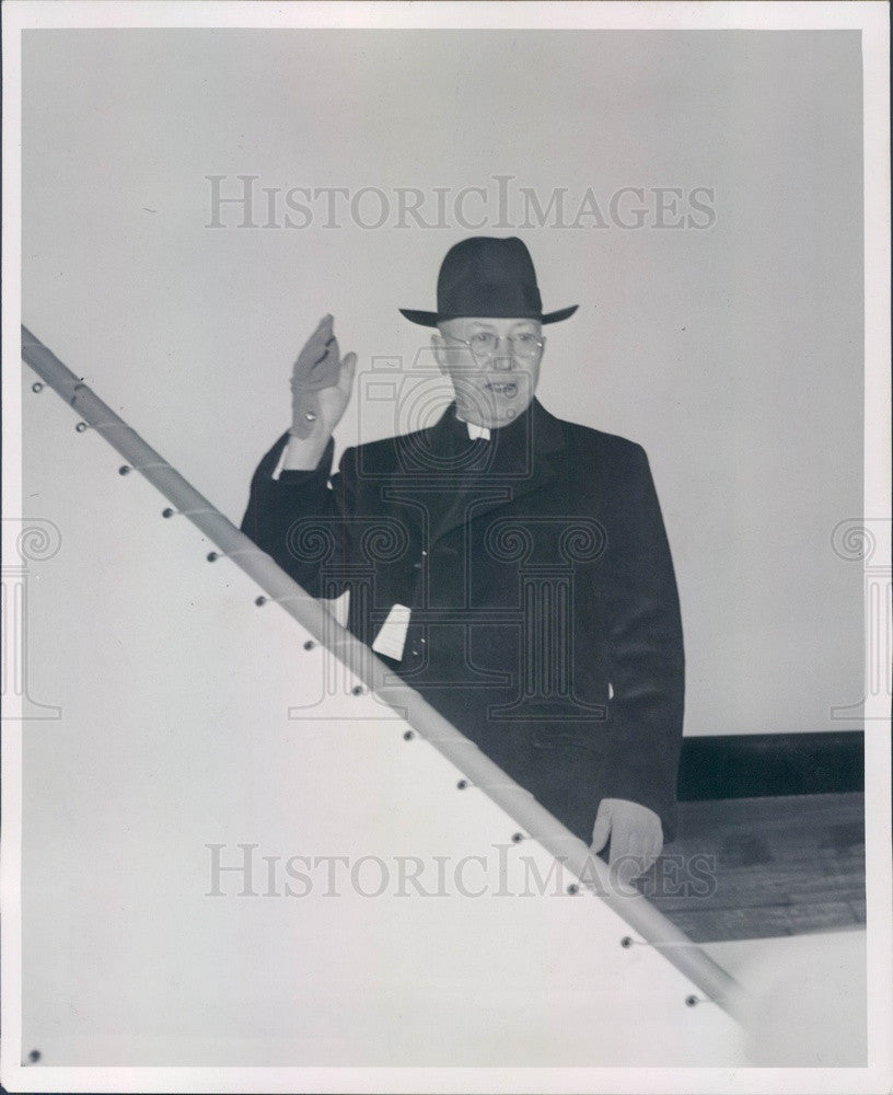 1948 Detroit, Michigan Archbishop Edward Cardinal Mooney Press Photo - Historic Images
