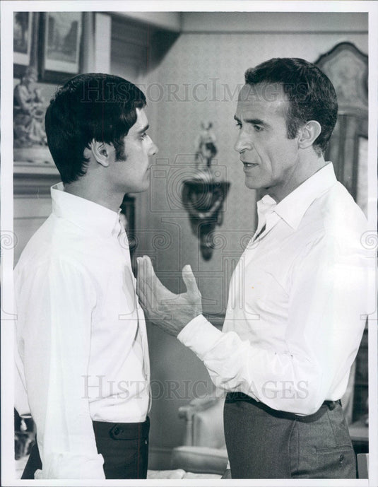 1969 Actors Ricardo Montalban & John Aladdin Press Photo - Historic Images