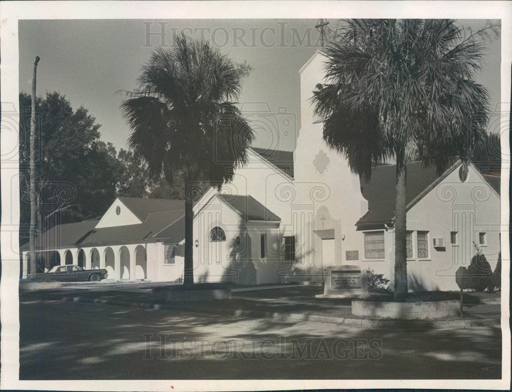 1969 Inverness, Florida First Presbyterian Church Fellowship Hall Press Photo - Historic Images