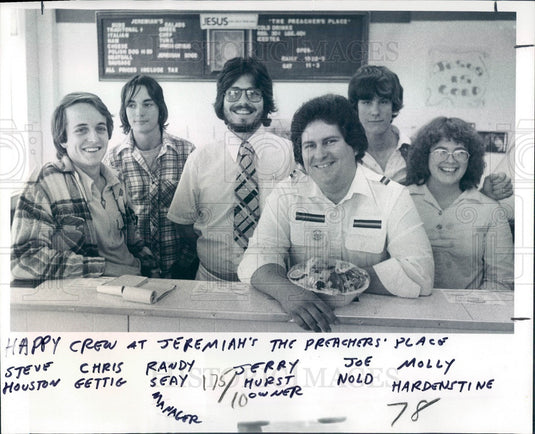 1979 St. Petersburg, FL Jeremiah's, The Preachers Place Restaurant Press Photo - Historic Images