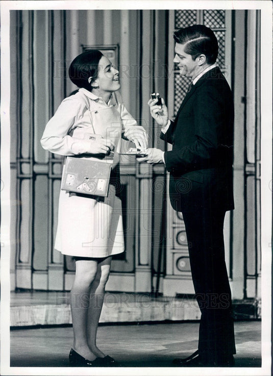 1968 Actors Carla Alberghetti & Bill Hayes Press Photo - Historic Images