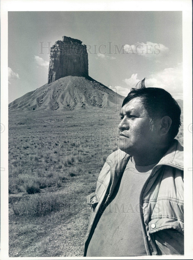 1987 Ute Mountain Tribal Park Director Arthur Cuthair Press Photo - Historic Images