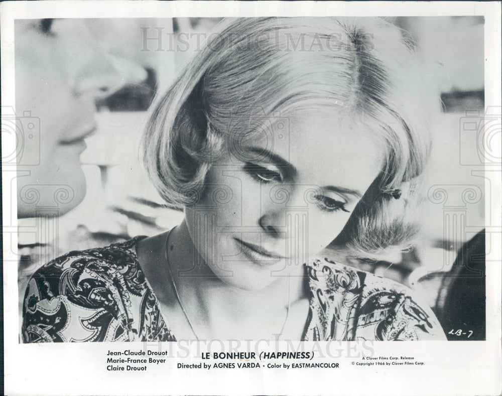 1966 French Actress/Singer/Author Marie-France Boyer in Le Bonheur Press Photo - Historic Images