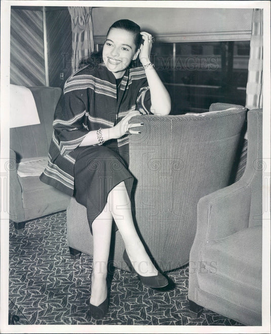 1952 French Actress & Movie Star Kerima Press Photo - Historic Images