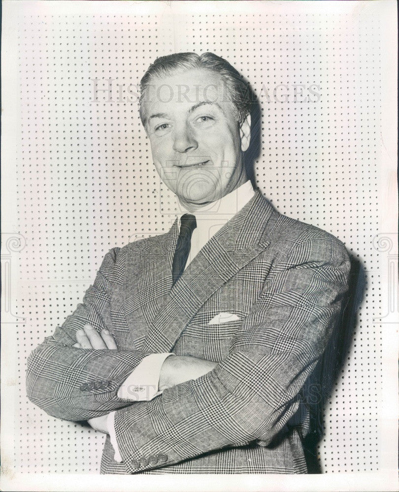 1949 English Actor &amp; Singer Dennis King Press Photo - Historic Images